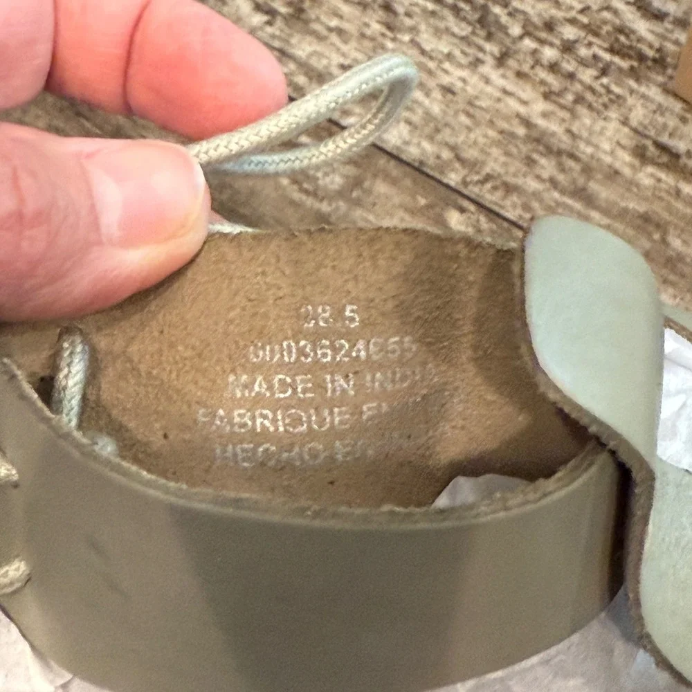 Free People Distressed Olive Green Lace‎ Up Gladiator Sandals Size 38.5 NEW - Picture 3 of 13